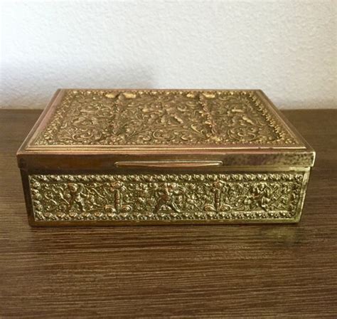 primitive metal jewelry box|Metal 1900.